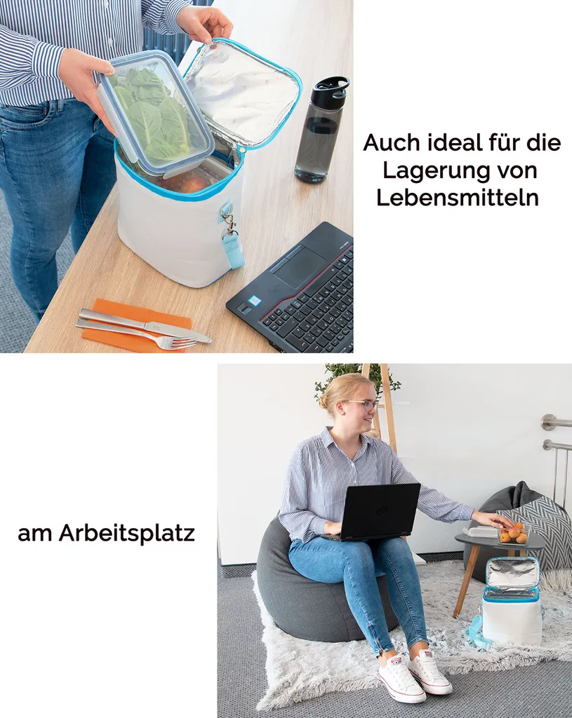 Kühltasche 9L, 23x16x24 Cm, Natur 6 Kühltasche 9L, 23x16x24 Cm, Natur – Bild 4