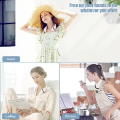 Hals Fan Halsventilator Leise USB Ventilator Hals Nackenventilator 4000mAh Hängender 3 Speed,Weiß -Kaufland Verkäufe bc1940f973e09305233ab0b8857c9e6e