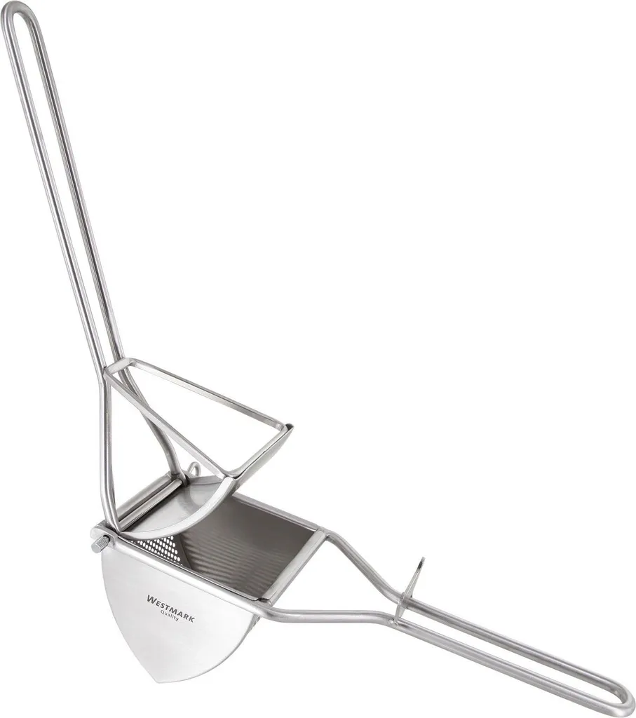 Westmark Kartoffelpresse, Mit Rund-Lochung, Rostfreier Edelstahl, Länge: 30 Cm, Triangel, Silber, 61262260 6 Westmark Kartoffelpresse, Mit Rund-Lochung, Rostfreier Edelstahl, Länge: 30 Cm, Triangel, Silber, 61262260 – Bild 4