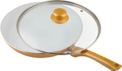 CERAMICORE - 5ER-SET KERAMIK-Beschichtung Mit Glasdeckel Bratpfannenset 20cm 24cm 28cm Pfannenset Aluminium Gold -Kaufland Verkäufe bc4de32ebb009e11153c26fff0e53f65