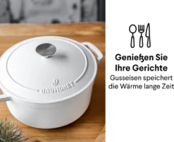 Daumonet Gusseisen-Bräter - Rund Ø 26 Cm - Weiß -Kaufland Verkäufe bc9f34499c21a8656baa8201eec96d2e