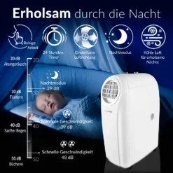 Blaupunkt Klimagerät ARRIFANA 1414L, Mobile Klimaanlage Für Zuhause, Büro Oder Wohnwagen, Wohnmobil [Energieklasse A/A+]. 14000 BTU (4 KW) -Kaufland Verkäufe bcba3551d6edfc2e76e158fe2245a8cd