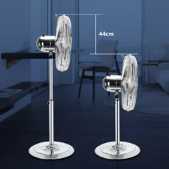 Aigostar Emery - Ventilator Standventilator Metall Mit Oszillation 90° Im Chrom -Design - Höhen Verstellbarer Standfuß Industriell Mechanisch Standlüfter 3 Geschwindigkeit 4 Blätter 60 Watt Silber -Kaufland Verkäufe bd50546750fd31a0e2fae2f28878214c