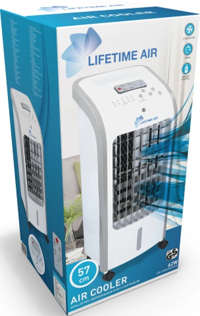 Lifetime Air Luftkühler, Airco, 3 Lüftergeschwindigkeiten, Swing Funktion, 2 Kühlelemente - Mit Befeuchtung Und Reinigung - Weiß - 62 Watt 20 Lifetime Air Luftkühler, Airco, 3 Lüftergeschwindigkeiten, Swing Funktion, 2 Kühlelemente - Mit Befeuchtung Und Reinigung - Weiß - 62 Watt – Bild 18