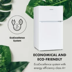 Klarstein Big Daddy Cool Kühl-Gefrier-Kombination , Fassungsvermögen: 87 Liter , Kühlschrank: 61 Liter , Gefrierschrank: 26 Liter , 2 Ebenen , Freezer-on-Top , Crisper-Fach Für Gemüse , Flaschenfach Bis 2 Liter , Weiß -Kaufland Verkäufe bdb2449e3b2accc25e734172e34f9892