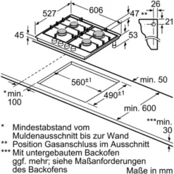 Bosch POP6B6B10 60cm Gaskochfeld Schwarz Hartglas GAS KOCHFELD Autark -Kaufland Verkäufe bded9975610744cc0f1eec0db8fddd87