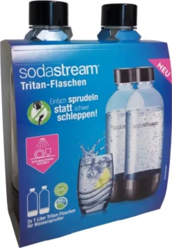 Doppelpack! SodaStream Quadro Pack, Durchsichtig, 4 X 1L Tritan-Flasche - Spülmaschinengeeignet! (BPA Frei) -Kaufland Verkäufe bed0d9486ded7e133409e125c9f16148
