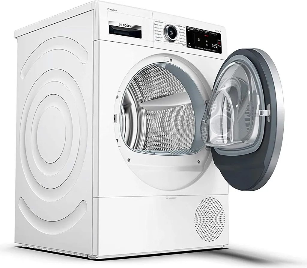 Bosch WTX87M00 Serie 8 Wärmepumpen-Trockner, 8 Kg, Sensitive Drying System Textilschonende Trommelstruktur, AutoDry Optimale Trocknung, AutoClean Automatische Flusenentfernung, Endezeitvorwahl 4 Bosch WTX87M00 Serie 8 Wärmepumpen-Trockner, 8 Kg, Sensitive Drying System Textilschonende Trommelstruktur, AutoDry Optimale Trocknung, AutoClean Automatische Flusenentfernung, Endezeitvorwahl – Bild 2