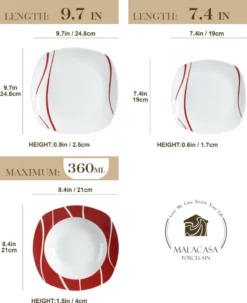 MALACASA, Serie Felisa, 36 Tlg. Set Porzellan Geschirrset Tafelservice Mit 12 Speiseteller, 12 Dessertteller, 12 Suppenteller Für 12 Personen 10 MALACASA, Serie Felisa, 36 Tlg. Set Porzellan Geschirrset Tafelservice Mit 12 Speiseteller, 12 Dessertteller, 12 Suppenteller Für 12 Personen -Kaufland Verkäufe bf39ab2278babb0f370d5453b1129358