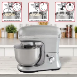 Classbach® Küchenmaschine Knetmaschine Set Mit Küchenwaage Digital, 1200 Watt Motor Mit 6 Geschwindigkeiten, Leise Rührmaschine 5 Liter Schüssel Inkl. 3 Aufsätze Und Spritzschutz, C-KM 4004 W -Kaufland Verkäufe bf7c344ba19beee083a73f7b8c1c272f