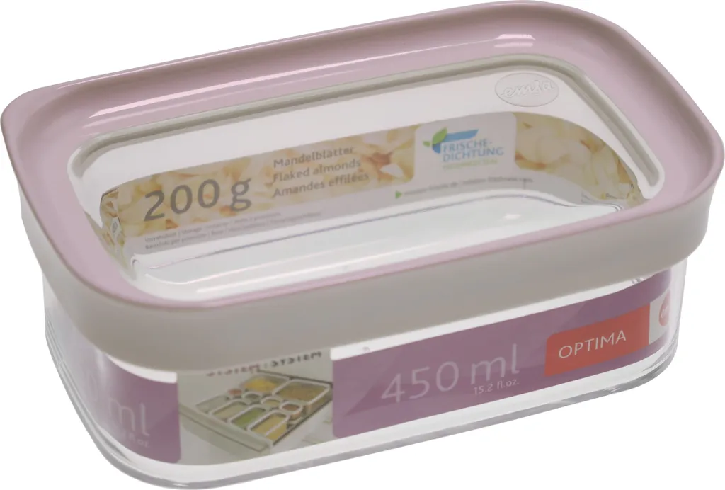 Emsa Trockenvorratsdose OPTIMA 0,45 Liter Transparent / Weiß 20 Emsa Trockenvorratsdose OPTIMA 0,45 Liter Transparent / Weiß – Bild 18