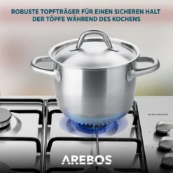 AREBOS Gaskochfeld 5 Flammen, Edelstahl, Inkl. Topfträger & Zündsicherung, Autark, Geeignet Für Erdgas Oder Propangas, Gasherd -Kaufland Verkäufe c03422f4311464f3ca51364649eed46b