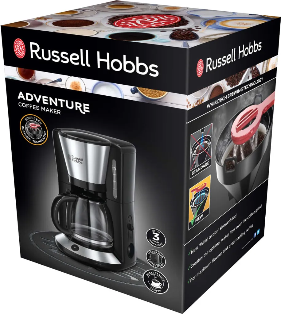Russell Hobbs Kaffeemaschine Adventure Silbern 1100 W 1,25 L 7 Russell Hobbs Kaffeemaschine Adventure Silbern 1100 W 1,25 L – Bild 5