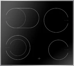 AMICA EC 742 100 E Glaskeramik Kochfeld / Edelstahlrahmen / 60 Cm / 4 Zonen