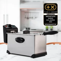 MEDION MD 18084 Fritteuse (2.000 Watt, 3L Ölbehälter, Hochwertiges Edelstahlgehäuse, Temperatureinstellung Bis 190° C) Silber -Kaufland Verkäufe c0f0e15f427a6d5e67d1da4578147c24