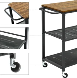 Meerveil Vintage Servierwagen Auf 4 Rollen, Küchenwagen Mit 3 Ebenen, Küchenregal Aus Stabiles Metallgestell, , Rollewagen Mit 2 Gitterebenen, Nachttisch 15 Meerveil Vintage Servierwagen Auf 4 Rollen, Küchenwagen Mit 3 Ebenen, Küchenregal Aus Stabiles Metallgestell, , Rollewagen Mit 2 Gitterebenen, Nachttisch -Kaufland Verkäufe c17bbf1d7762e593070a4bf061e09276
