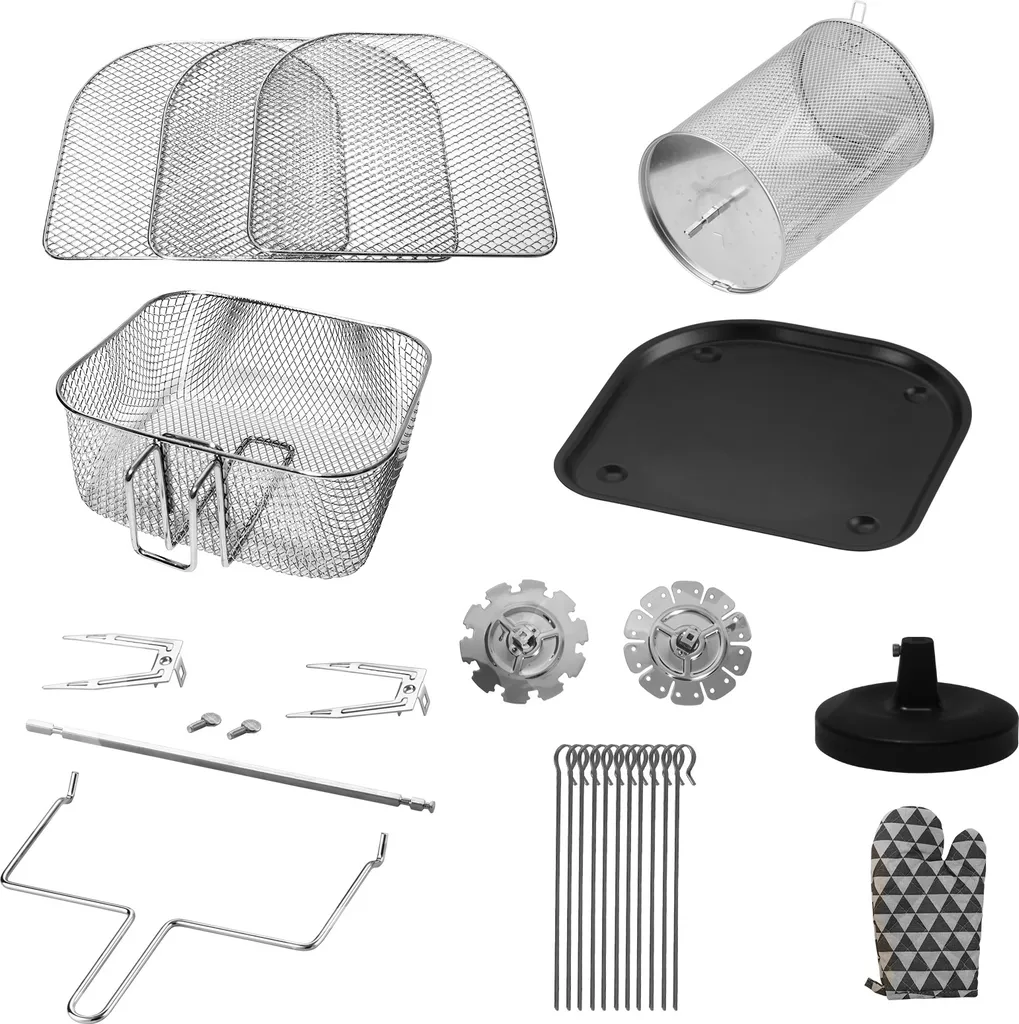 Jago® XXXL 8in1 Heißluftfritteuse 12L + 10 Zubehör - 1800W, LED Display Mit Touch Screen, 8 Programme / Timer, Ohne ÖL - Airfryer, Heißluft, Fritteuse, Heißluftofen, Backofen, Dehydrator, Grill 20 Jago® XXXL 8in1 Heißluftfritteuse 12L + 10 Zubehör - 1800W, LED Display Mit Touch Screen, 8 Programme / Timer, Ohne ÖL - Airfryer, Heißluft, Fritteuse, Heißluftofen, Backofen, Dehydrator, Grill – Bild 18