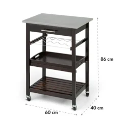 Klarstein Vermont - Küchenwagen, Servierwagen, Küchenrollwagen, 4 Etagen, DREI Ablagen, Herausnehmbare Schublade, Flaschenablage, Edelstahl-Arbeitsplatte, Echtholz, Rollen, Dunkelbraun 17 Klarstein Vermont - Küchenwagen, Servierwagen, Küchenrollwagen, 4 Etagen, DREI Ablagen, Herausnehmbare Schublade, Flaschenablage, Edelstahl-Arbeitsplatte, Echtholz, Rollen, Dunkelbraun -Kaufland Verkäufe c294e49cbd6654f97477bfa8d37b3fda