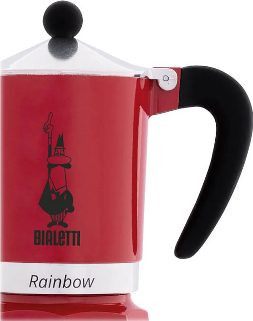 Bialetti Rainbow, Italienische Espresso-Kaffeemaschine, Aluminium, 3 Tassen, Rot 5 Bialetti Rainbow, Italienische Espresso-Kaffeemaschine, Aluminium, 3 Tassen, Rot – Bild 3