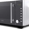 CASO | MIG25 Ceramic 2-in-1 Mikrowelle Mit Grill | Keramikboden Und Inverter-Technologie, 900 W, 1000 W Grill, 25 L, Design Edelstahl, Verspiegelt