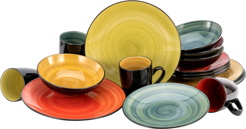 CreaTable 20210 Kombiservice Samoa Für 4 Personen, Steinzeug, Mehrfarbig (1 Set, 16-teilig) 3 CreaTable 20210 Kombiservice Samoa Für 4 Personen, Steinzeug, Mehrfarbig (1 Set, 16-teilig)