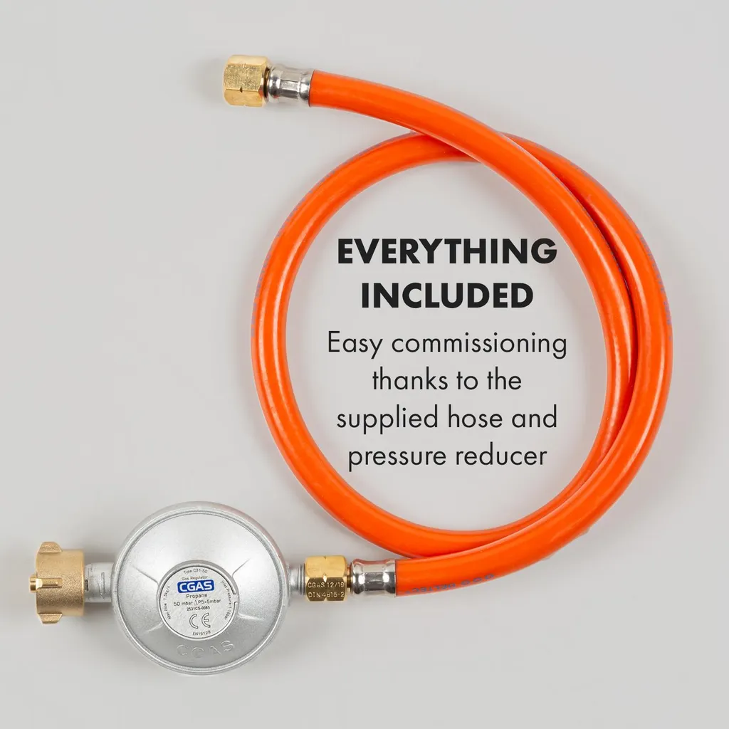 Klarstein Alchemist 5 Zonen Gaskochfeld , 5-flammig , Autark , 68 Cm , Einbau , Aluminium-Brenner , Stark-Brenner , Erdgas/Butangas , Edelstahl , Automatische Abschaltung , Topfträger Aus Gusseisen , Glaskeramik , Inkl. Schlauch Und Druckminderer , Schwarz 11 Klarstein Alchemist 5 Zonen Gaskochfeld , 5-flammig , Autark , 68 Cm , Einbau , Aluminium-Brenner , Stark-Brenner , Erdgas/Butangas , Edelstahl , Automatische Abschaltung , Topfträger Aus Gusseisen , Glaskeramik , Inkl. Schlauch Und Druckminderer , Schwarz – Bild 9