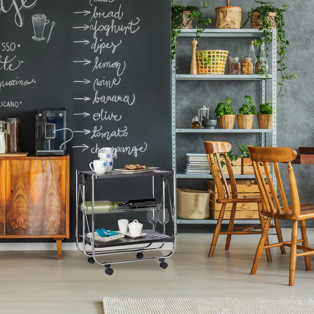 Relaxdays Serviertablett Klappbar 5 Relaxdays Serviertablett Klappbar – Bild 3