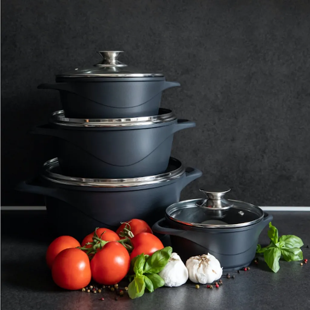 Smile MGK-12 Kochtopf, Geschmiedetes Aluminium, Schwarz 5 Smile MGK-12 Kochtopf, Geschmiedetes Aluminium, Schwarz – Bild 3