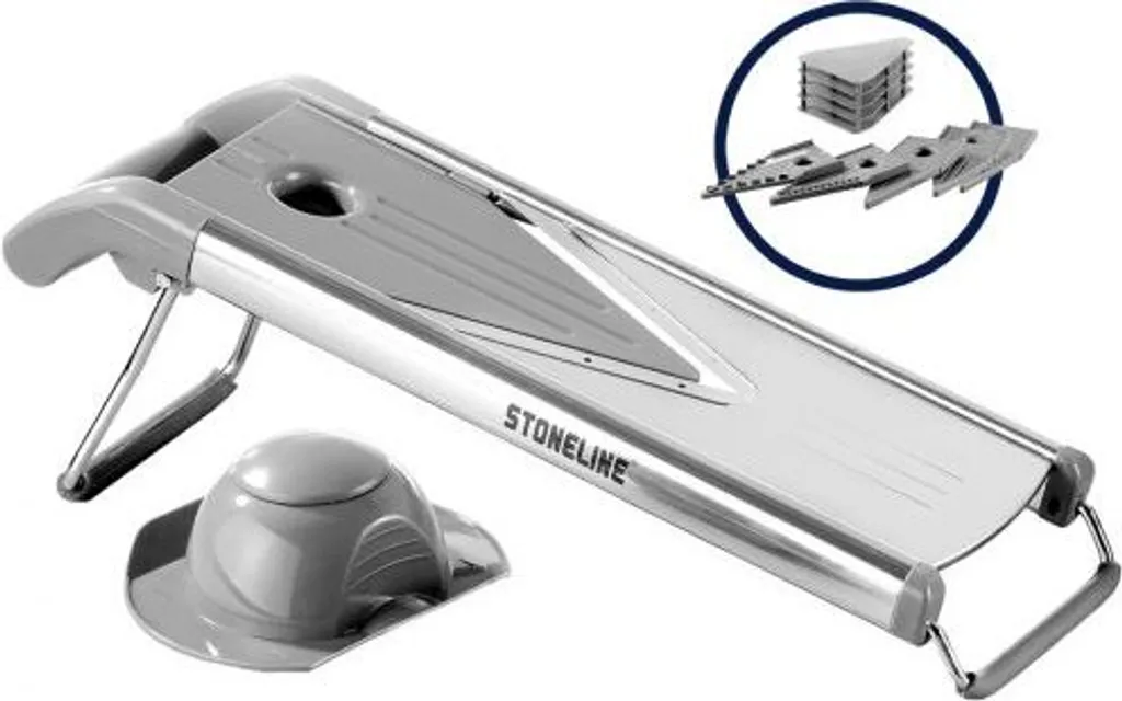 Stoneline Edelstahl Gemüsehobel Mit 5 Schneideinsätzen 20 Stoneline Edelstahl Gemüsehobel Mit 5 Schneideinsätzen – Bild 18