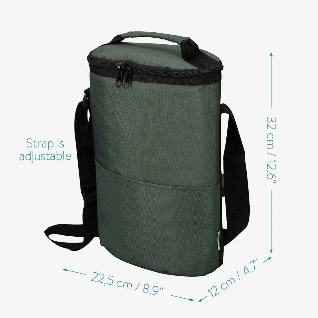 Navaris Kühltasche Für 2x Weinflasche - Kühler Tasche Für 2 Flaschen Wein Prosecco Oder 4 Bierdosen - Flaschentasche Mit Tragegurt In Grau 6 Navaris Kühltasche Für 2x Weinflasche - Kühler Tasche Für 2 Flaschen Wein Prosecco Oder 4 Bierdosen - Flaschentasche Mit Tragegurt In Grau – Bild 4