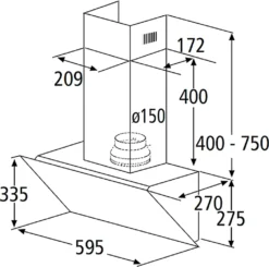 PKM Dunstabzugshaube Vertikalhaube Wandesse Kopffreihaube V1-60A+BTY 60cm Schwarz -Kaufland Verkäufe c4a62edf3275319bd96e4f405baf44e4