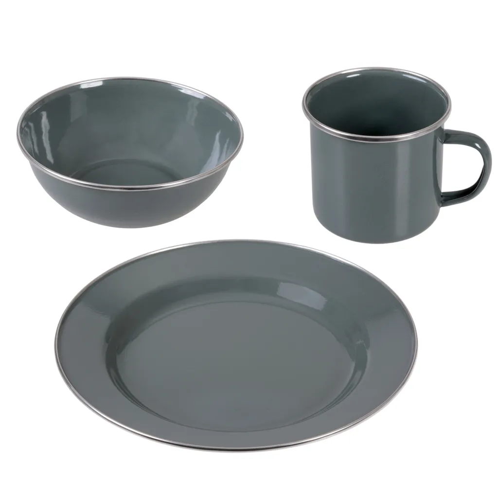 GRÄWE Camping Geschirr Set 4 Personen Grau 4 GRÄWE Camping Geschirr Set 4 Personen Grau – Bild 2