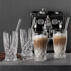Nachtmann Latte Macchiato Set/4 + 4 Glastrinkhalme 7604/8tlg. Noblesse 104671 -Kaufland Verkäufe c4ffe78611215c19557876463ad56aa6