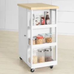 SoBuy FKW75-WN Küchenwagen Servierwagen Beistellwagen Rollwagen Mit 1 Tür Und 3 Regalböden Weiß-Natur BHT Ca.: 60x90x40cm 13 SoBuy FKW75-WN Küchenwagen Servierwagen Beistellwagen Rollwagen Mit 1 Tür Und 3 Regalböden Weiß-Natur BHT Ca.: 60x90x40cm -Kaufland Verkäufe c50ca3e83cae463f697ea727838a865e