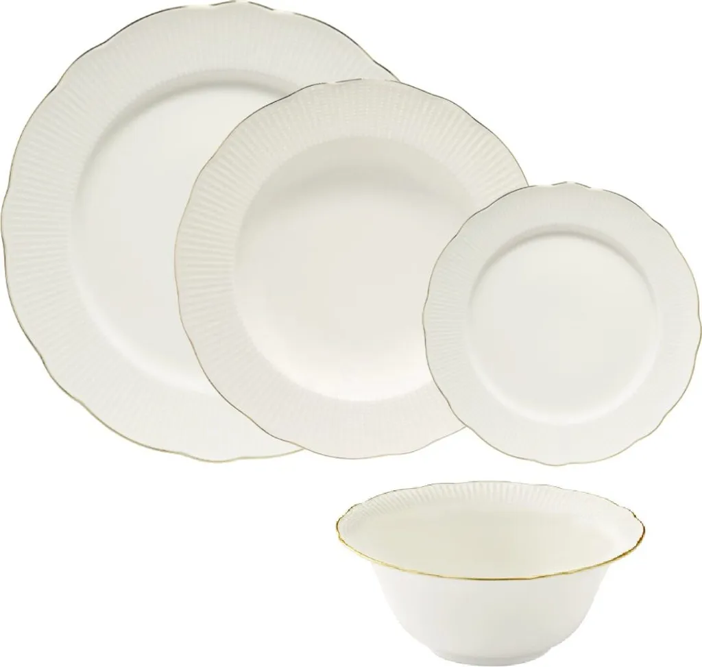 Kütahya Porselen Ilay 24 Teile Porzellan Geschirr Set Gold BNILY24Y2520 5 Kütahya Porselen Ilay 24 Teile Porzellan Geschirr Set Gold BNILY24Y2520 – Bild 3