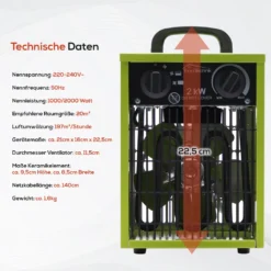 Tronitechnik TT-EIH-152 Heizgerät Heizlüfter Heizung 2.000 Watt, Tragegriff, Stahl, Stufenlose Thermosteuerung 25 Tronitechnik TT-EIH-152 Heizgerät Heizlüfter Heizung 2.000 Watt, Tragegriff, Stahl, Stufenlose Thermosteuerung -Kaufland Verkäufe c5799b0ac55d7c21701886e499258488
