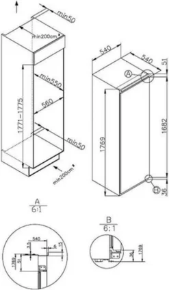 Hoover Candy - CFBO3550E/N - Einbau-Kühlschrank Mit Gefrierfach - Schlepptür-Technik -Kaufland Verkäufe c5999a3b33ccfaf6517f20a97db854cd