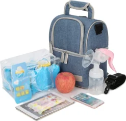 Muttermilch-Kühltasche Mit Kühlakkus, Doppellagig, Passend Für 3 Flaschen, Bis Zu 255 Ml, Für Stillen, Muttermilch, Pumpbeutel, Rucksack ,Denim Blue -Kaufland Verkäufe c6594202786d1af8ec375807fd2fa80e