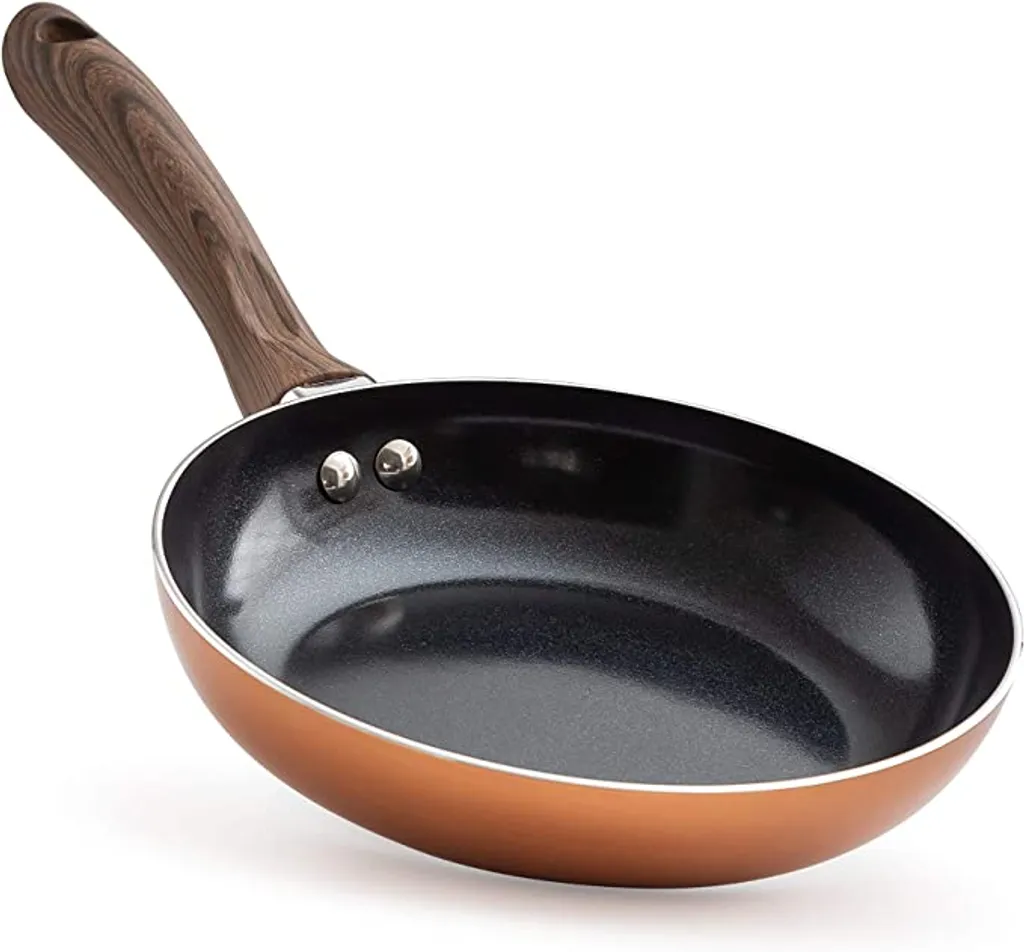 Nuovva Kupfer Bratpfanne - Keramische Antihaftbeschichtung - Holzgriff Bratpfanne - Ø 24 Cm Induktion - PTFE-frei 3 Nuovva Kupfer Bratpfanne - Keramische Antihaftbeschichtung - Holzgriff Bratpfanne - Ø 24 Cm Induktion - PTFE-frei