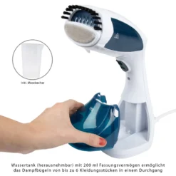 Clatronic Dampfbürste DB 3717 Weiß/blau, 200 Ml Wassertank -Kaufland Verkäufe c91bc606443c2338b24e5717cd934715