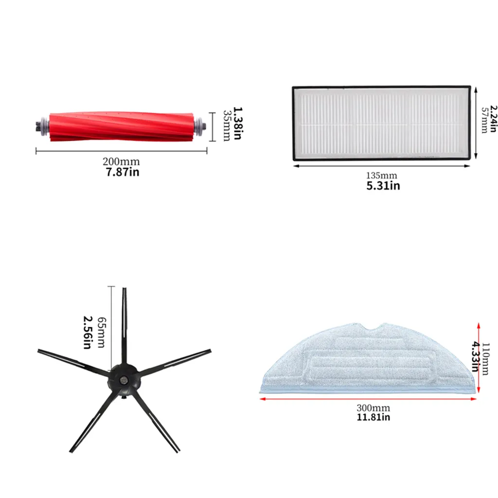 17er Set ZubehöR Für Roborock S7 S7 + S7 Plus S7 Max T7S T7S Plus Saugroboter Filter Mop (Schwarz) 5 17er Set ZubehöR Für Roborock S7 S7 + S7 Plus S7 Max T7S T7S Plus Saugroboter Filter Mop (Schwarz) – Bild 3