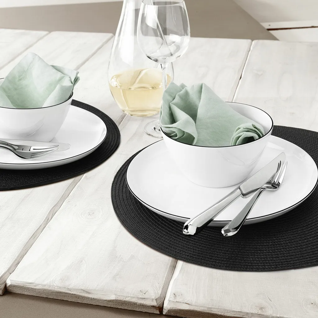 Seltmann Weiden Tafelservice Lido Schwarz Mit Farbrand Zeitlos 19 Seltmann Weiden Tafelservice Lido Schwarz Mit Farbrand Zeitlos – Bild 17