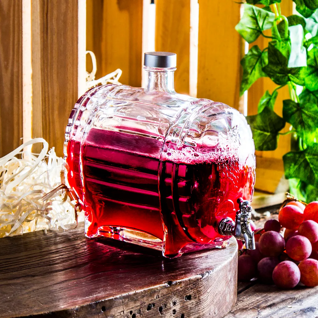 GETRÄNKESPENDER Mit Zapfhahn Für Likör Wein Fass Wasserspender Saftspender 1,5 L 4 GETRÄNKESPENDER Mit Zapfhahn Für Likör Wein Fass Wasserspender Saftspender 1,5 L – Bild 2