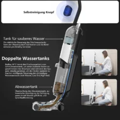 Redkey W12 Kabelloser Nass-und Trockensauger,72dB,Selbstreinigung,3-in-1 Waschsauger, Kehren Und Wischen Handstaubsauger(mit 3 Bürste) -Kaufland Verkäufe ca391750322a31897e059b1cd0cce9af