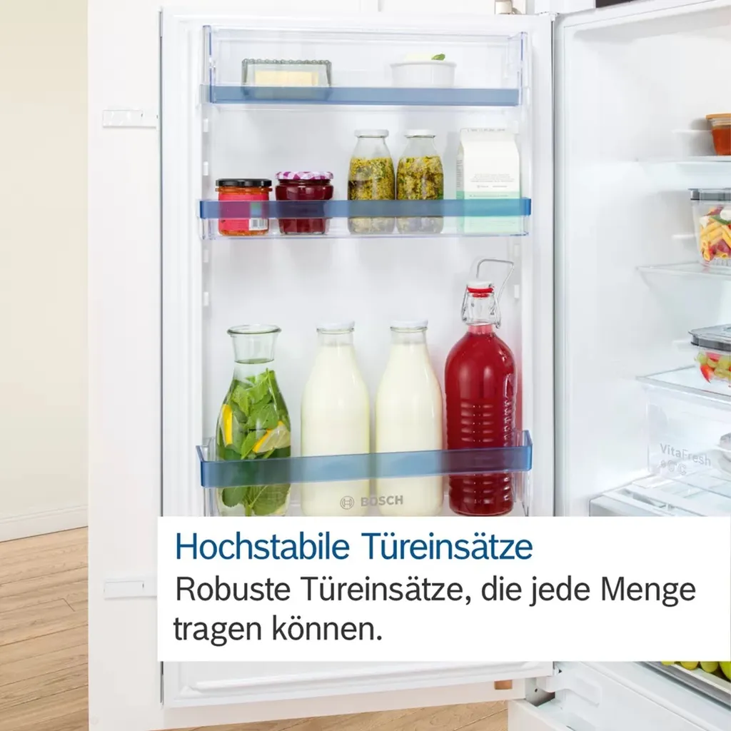 Bosch Serie | 4 Einbau-Kühlschrank, 122.5 X 56 Cm, Flachscharnier KIR41VFE0, Multi Box XXL, Super Cooling 10 Bosch Serie | 4 Einbau-Kühlschrank, 122.5 X 56 Cm, Flachscharnier KIR41VFE0, Multi Box XXL, Super Cooling – Bild 8