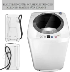 COSTWAY Waschmaschine, Toplader, Waschvollautomat Miniwaschmaschine, 3,5kg Kapazität, 7 Programme, Pump, LED-Anzeige, -Kaufland Verkäufe cade5a57055046c740e9be317932ec8f