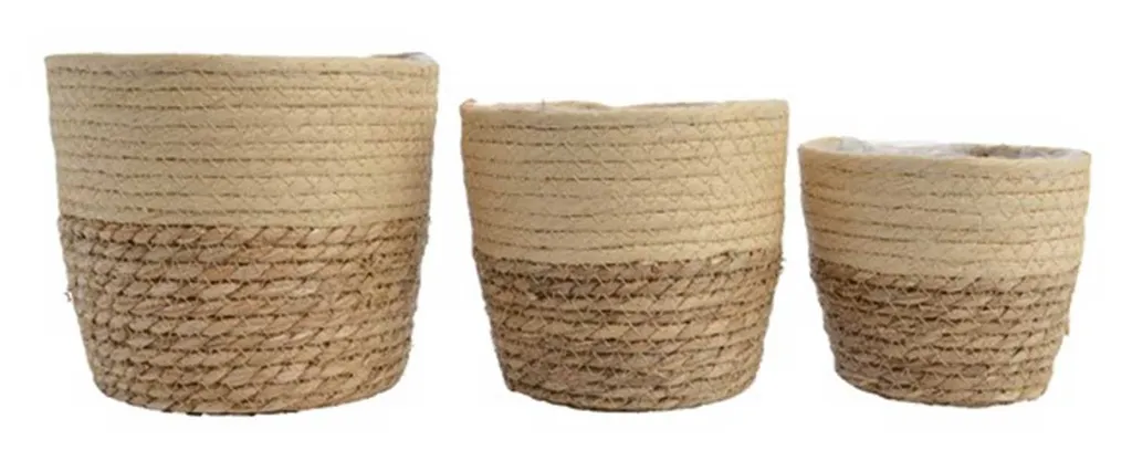 Korb/Übertopf - Beige - Seegras - Ø 14 Cm 5 Korb/Übertopf - Beige - Seegras - Ø 14 Cm – Bild 3