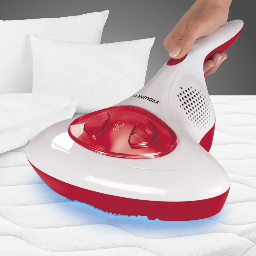 CLEANmaxx Akku-Milben-Handstaubsauger Mit UV-C-Licht - Rot/weiß UV Licht Akku Milbensauger Handstaubsauger Milben Allergiker Kabellos CLEANmaxx 7 CLEANmaxx Akku-Milben-Handstaubsauger Mit UV-C-Licht - Rot/weiß UV Licht Akku Milbensauger Handstaubsauger Milben Allergiker Kabellos CLEANmaxx – Bild 5