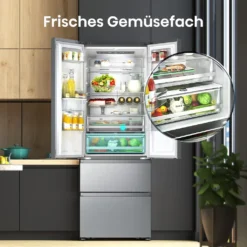 Hisense RF632N4WIE French Door Kühl-Gefrierkombination/ NoFrostPlus/ Inverter-Kompressor/ Wasserspender/ CrispZone/ 200 Cm/ Kühlteil 336 L/ Gefrierteil 149 L/ 38 DB/ 295 KWh/ Jahr/ Inox-Look -Kaufland Verkäufe cb9271577a98f5dce017035d6f02930f