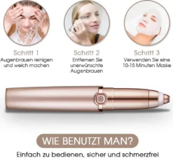 Augenbrauen Rasier Elektrischer, Wiederaufladbarer Augenbrauen Trimmer Augenbrauen Epilierer Gelten Lippen-Nase-Gesichtshaarentferner FüR Frauen -Kaufland Verkäufe cbadd48c92b62f1851b570450fa74bfc